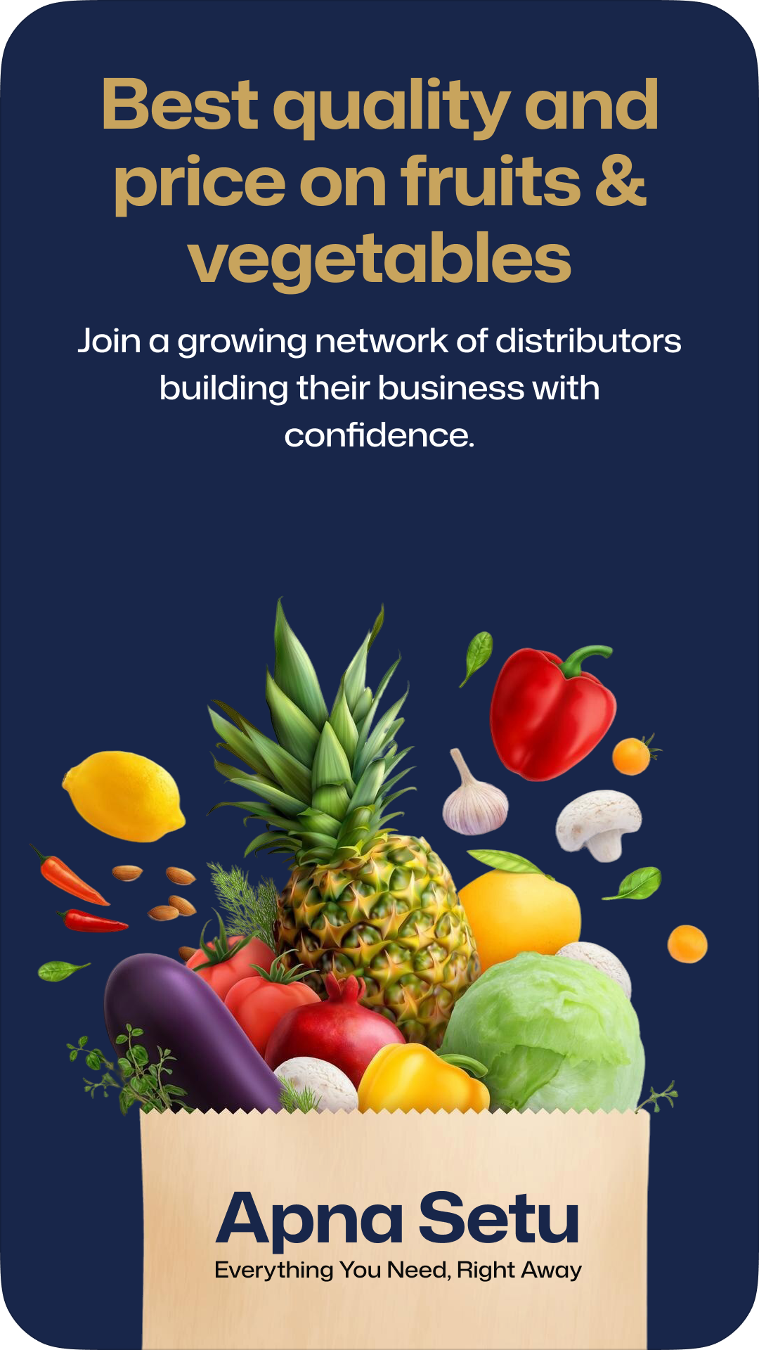 Apna Setu fruits and vegetables screen